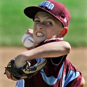 Young Chris pitching at the Little League World Series